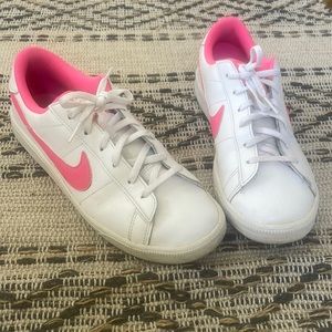 Used Pink and White Nike Sneakers Size US 7Y